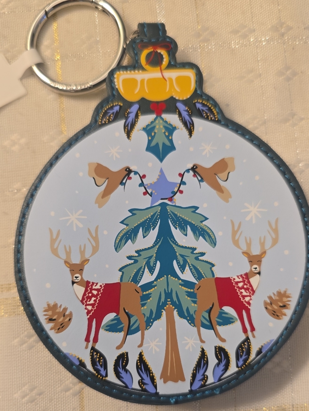 Vera Bradley Merry Christmas Ornament Bag Charm Coin Purse Faux Leather New